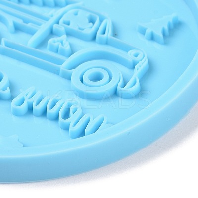 Christmas Ball with Truck Pendant Silicone Molds DIY-K051-23-1