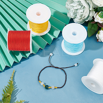 15Rolls 15 Colors Nylon Chinese Knotting Cord NWIR-PH0001-96-1