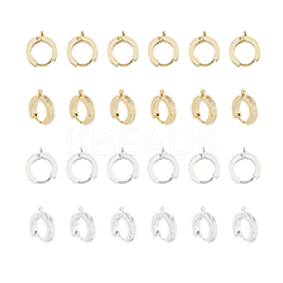 24Pcs 2 Colors 201 Stainless Steel Huggie Hoop Earrings Findings STAS-DC0015-46-1