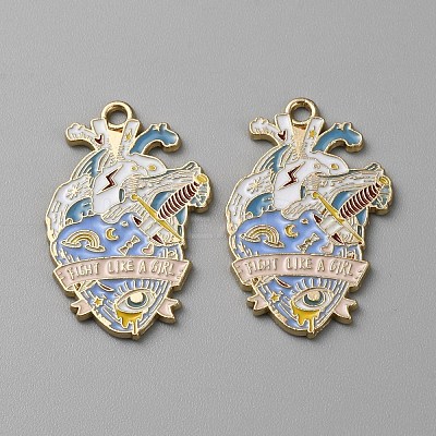 Alloy Enamel Pendants FIND-CJC0011-26A-1