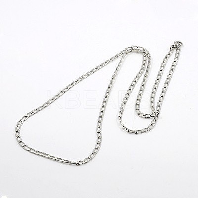 Tarnish Resistant Curb Chain Necklace for Men NJEW-F027-11-1