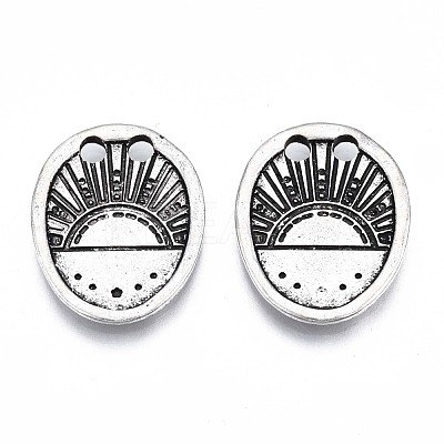 Tibetan Style Alloy Links Connectors PALLOY-Q441-071-RS-1