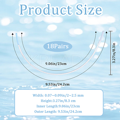201 Stainless Steel Bra Underwire FIND-WH0421-34F-1