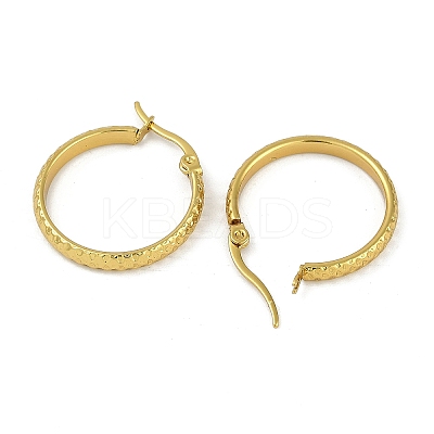 PVD Vacuum Plating 201 Stainless Steel Round Spot Hoop Earrings for Women EJEW-F345-20G-1