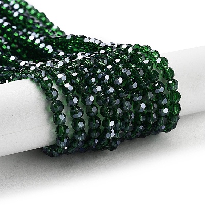 Electroplate Transparent Glass Beads Strands EGLA-A035-T4mm-A10-1
