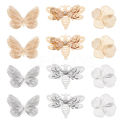 DIY Brass Pendant and Connector Charms Findings Kits DIY-TA0013-46-1