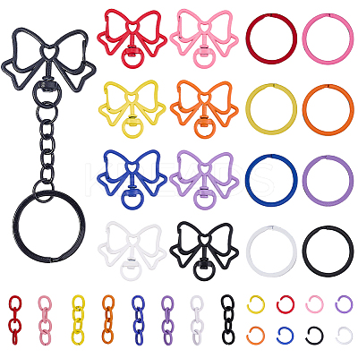 DIY Keychain Findings Kits DIY-SC0003-48-1