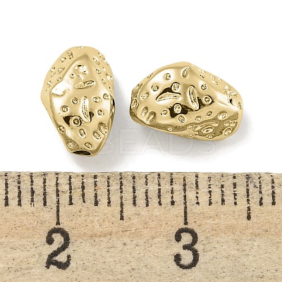 Textured Brass Beads KK-Q820-29G-1