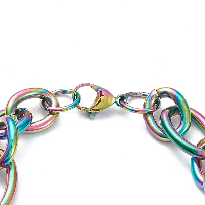 304 Stainless Steel Figaro Chain Bracelets BJEW-E271-05M-1