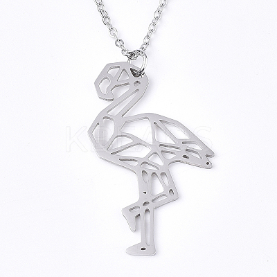 Non-Tarnish 201 Stainless Steel Pendant Necklaces LS-NJEW-T009-JN024-1-45-1