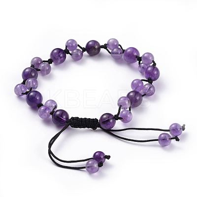 Adjustable Nylon Cord Braided Bead Bracelets BJEW-JB04520-02-1