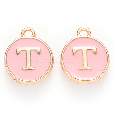 Golden Plated Alloy Enamel Charms X-ENAM-S118-07T-1