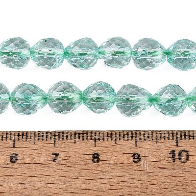 Crackle Transparent Glass Beads Strands GLAA-N068-04A-04-1