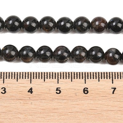 Natural Glaucophane Beads Strands G-F836-A01-6mm-1