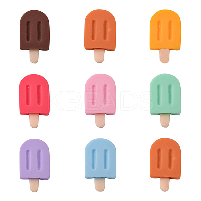 80Pcs 8 Colors Opaque Resin Decoden Cabochons CRES-CJ0001-53-1