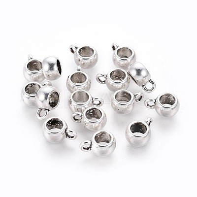 Tibetan Style Alloy Tube Bails TIBEP-LFH251Y-LF-1