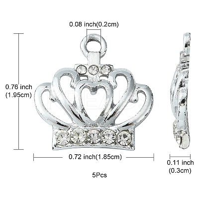 Alloy Rhinestone Pendants ALRI-YW0001-06-1