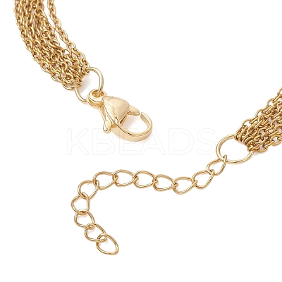 Natural Pearl Rice and 304 Stainless Steel Cross Charm Bracelets for Women BJEW-JB12984-1