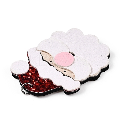 PU Leather Big Pendants FIND-N005-73G-1