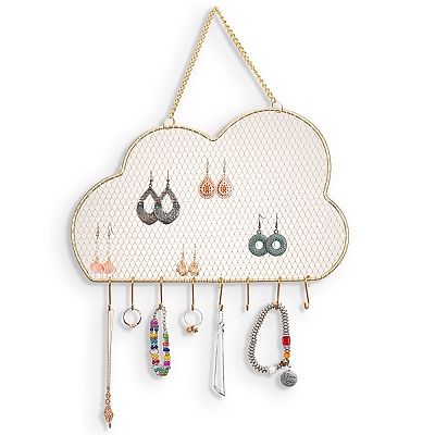 Iron Grid Shape Wall Mount Earring Display ODIS-P010-01G-1