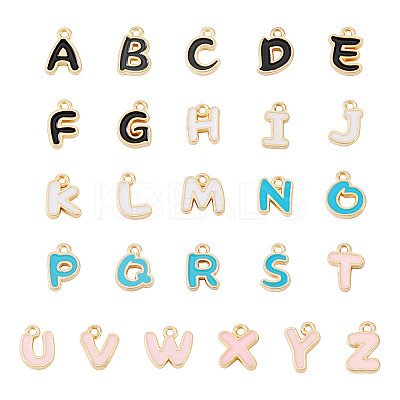 78Pcs 26 Styles Alloy Enamel Charms ENAM-TA0003-52-1