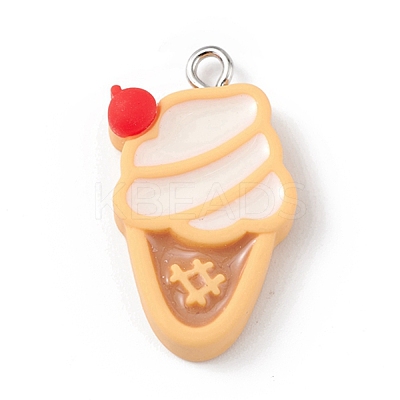 Opaque Resin Imitation Food Pendants RESI-D064-03P-17-1
