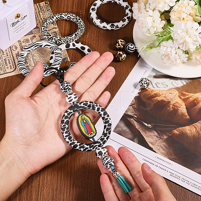 15Pcs 10 Styles Ring & Round Food Grade Silicone Focal Beads SIL-CA0004-53-1
