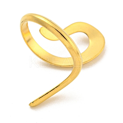 Ion Plating(IP) 304 Stainless Steel Open Cuff Rings RJEW-K245-91G-1
