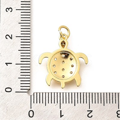 Brass Micro Pave Cubic Zirconia Pendants LS-KK-Q040-02A-G-1