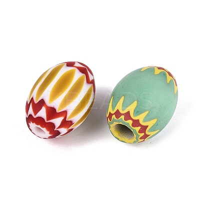 Handmade Millefiori Glass Barrel Beads LA-N002-23-1
