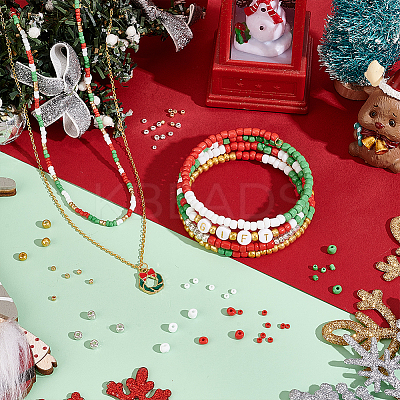 3500Pcs 10 Style Glass Round Seed Beads SEED-PH0002-15-1