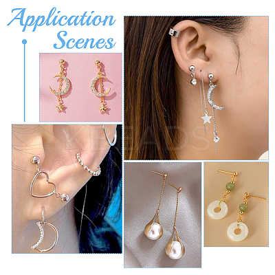 120Pcs 2 Colors Iron Ball Stud Earring Post KK-UN0001-70-1