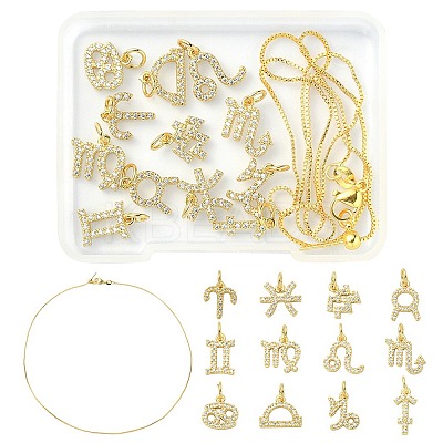 DIY 12 Constellations Necklace Making Kit DIY-YW0006-51-1