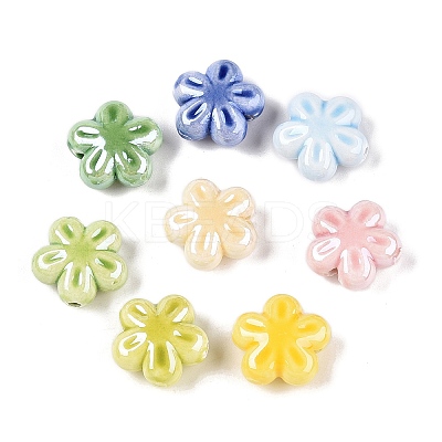 Glazed Porcelain Beads PORC-M539-02-A-1