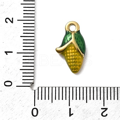 304 Stainless Steel Enamel Pendants STAS-I355-08G-01-1