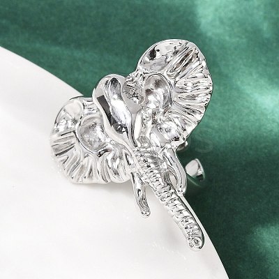 Brass Adjustable Open Cuff Rings for Women RJEW-R032-02P-1