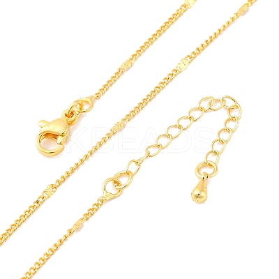 Brass Curb Chains Necklaces for Women NJEW-D302-06G-1