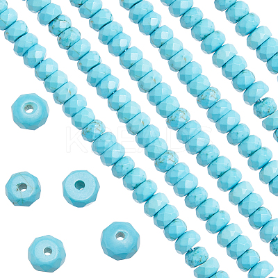1 Strand  Natural Howlite Beads Strands TURQ-SC0001-25-1