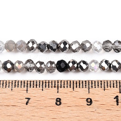 Electroplate Glass Beads Strands GLAA-T023-B16-01-1