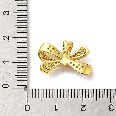 Brass Micro Pave Clear Cubic Zirconia Pendants FIND-Z041-06G-1