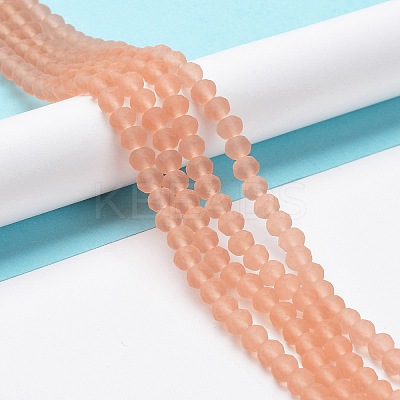 Transparent Glass Beads Strands EGLA-A034-T4mm-MD21-1