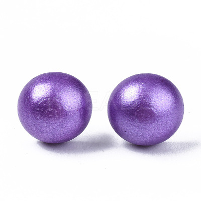 Pearlized Half Round Schima Wood Earrings for Girl Women EJEW-N048-001-08-1