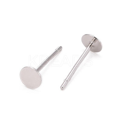 Anti-Tarnish Rhodium Plated 925 Sterling Silver Ear Stud Findings STER-A003-80-1