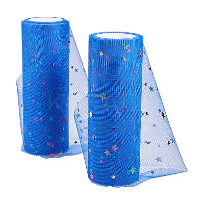 Star Sequin Deco Mesh Ribbons OCOR-BC0006-04N-1