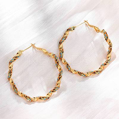304 Stainless Steel Hoop Earrings EJEW-S250-03G-1