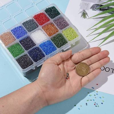 FGB 25000PCS 15 Colors 12/0 Grade A Round Glass Seed Beads SEED-JP0011-02-2mm-1