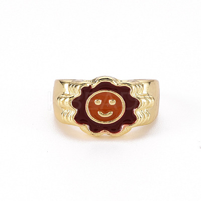 Alloy Enamel Wide Band Rings RJEW-N034-007E-RS-1