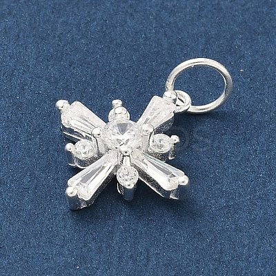 925 Sterling Silver Pave Clear Cubic Zirconia Pendants STER-G049-01C-S-1