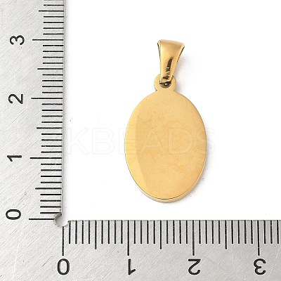 Natural Shell Oval with Initial Pendants STAS-I351-23G-P-1