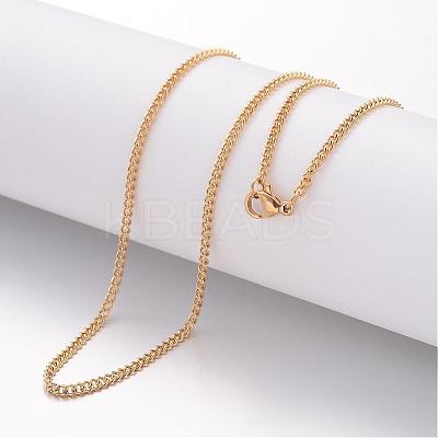 Ion Plating(IP) 304 Stainless Steel Necklace MAK-K004-08G-1